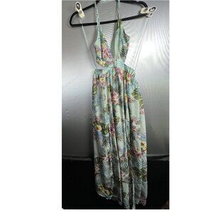 New Miss Avenue Tropical Beachy Maxi Length Dress Size S